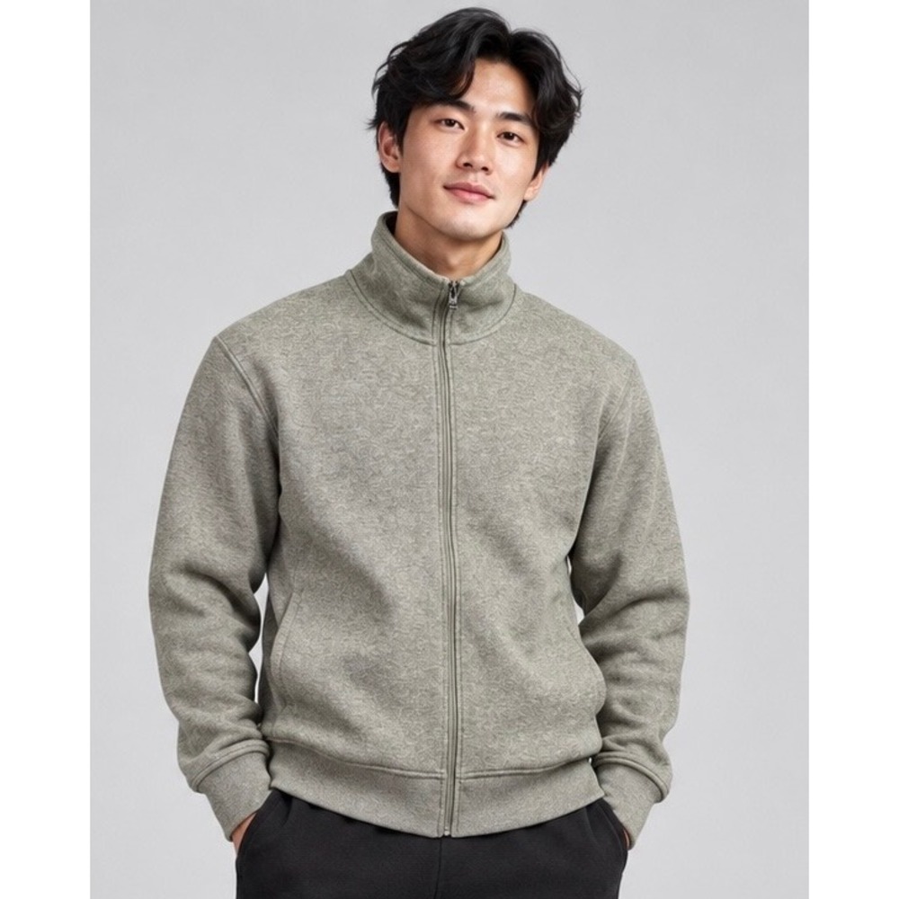 Mondetta Mens S Sage Green Full Zip Mock Neck Fleece Lined Jacket 1797068 NWOT